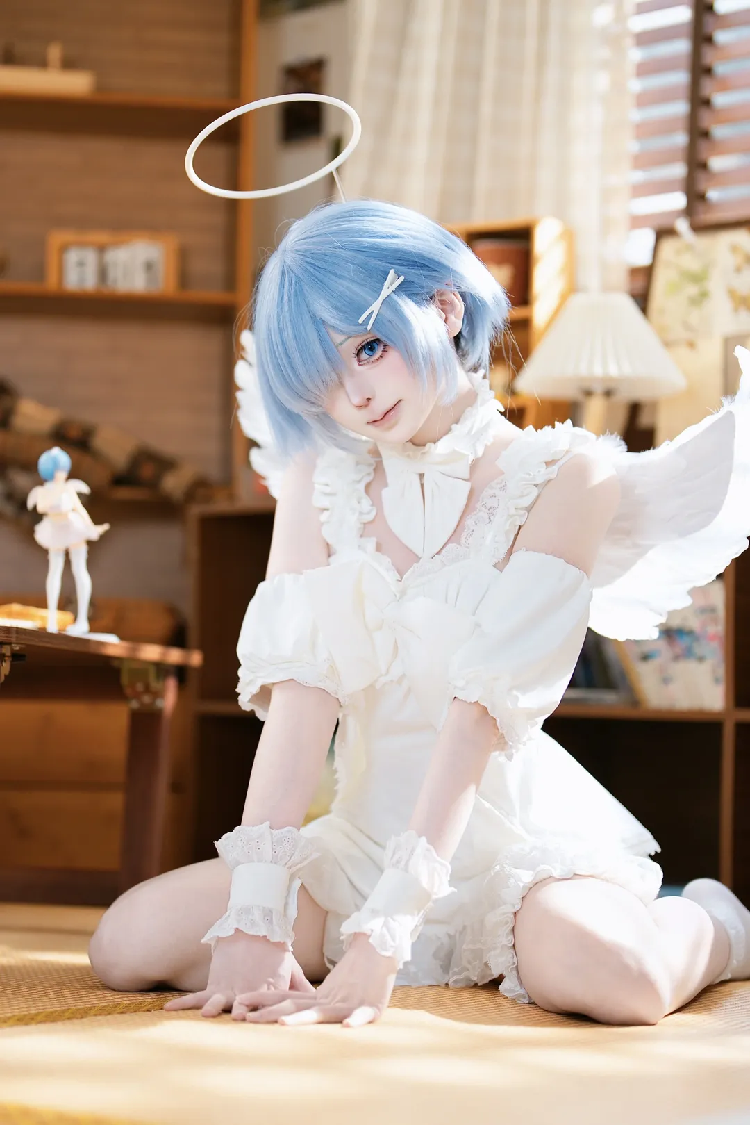 二次元摄影, 蕾姆cos, 从零开始的异世界, 天使造型cosplay, 日常向cos