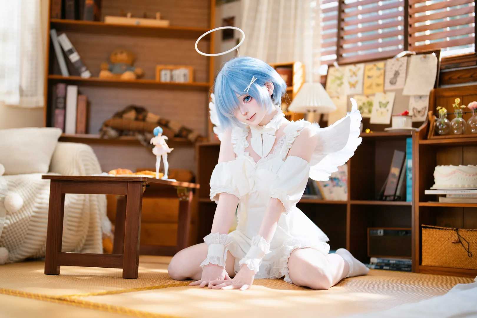 二次元摄影, 蕾姆cos, 从零开始的异世界, 天使造型cosplay, 日常向cos - 第2张