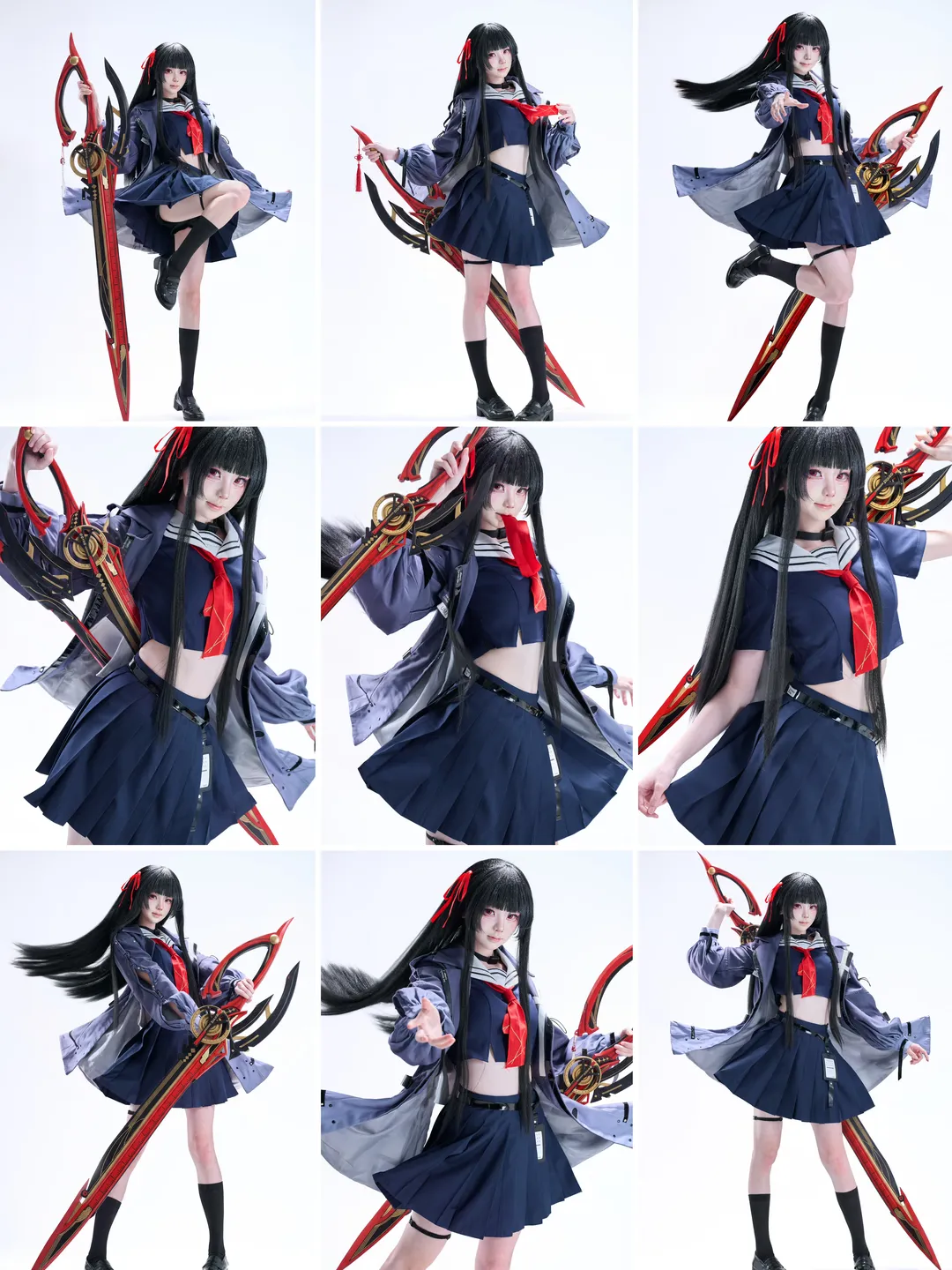 鳴潮, JK制服, 千咲 コスプレ, コスプレ撮影, 武器小道具 - 1枚目