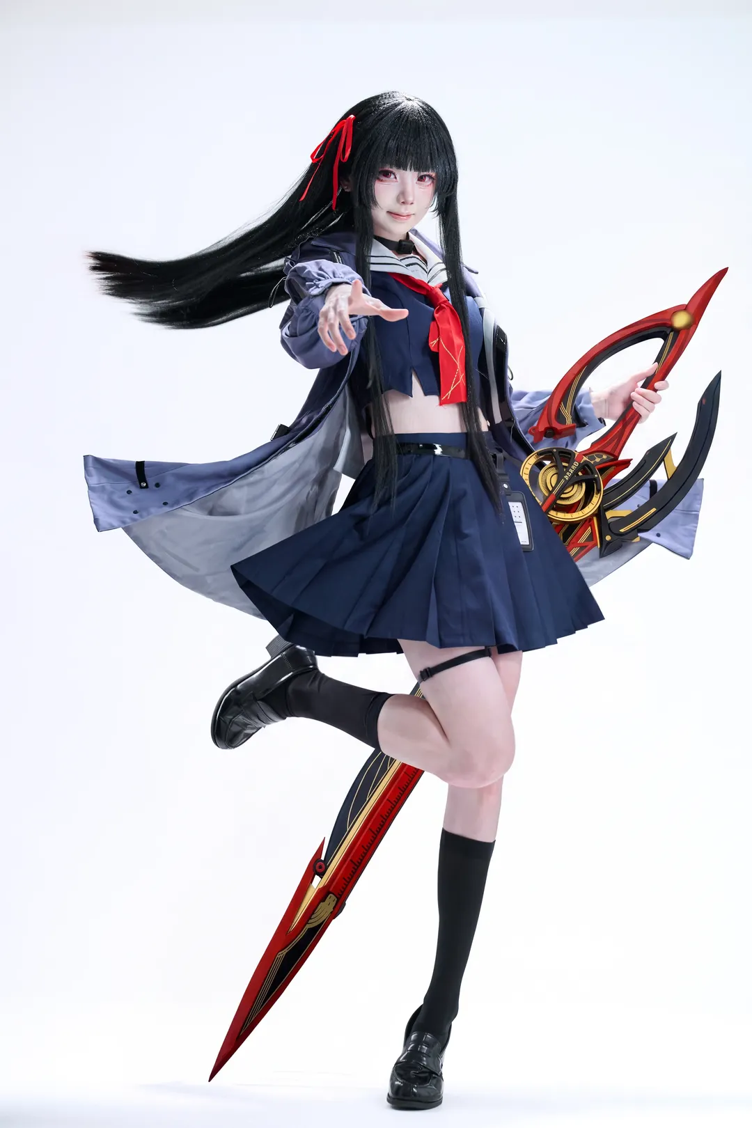 鳴潮, JK制服, 千咲 コスプレ, コスプレ撮影, 武器小道具 - 3枚目