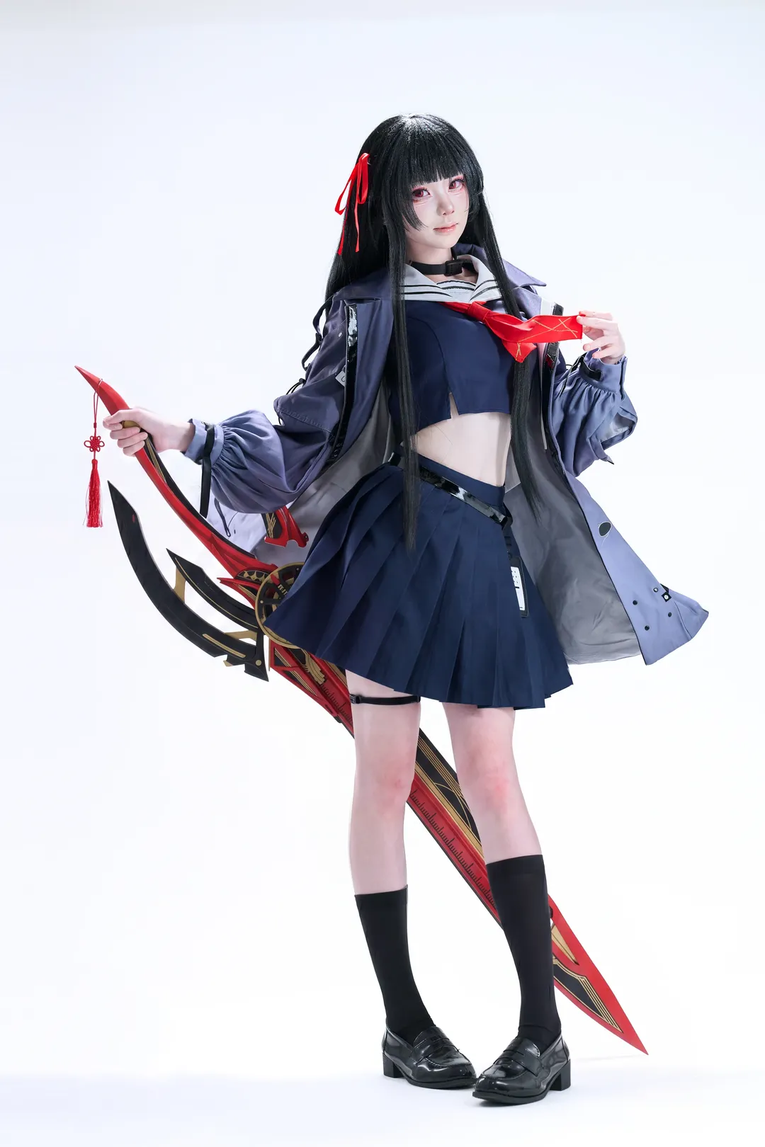 鳴潮, JK制服, 千咲 コスプレ, コスプレ撮影, 武器小道具 - 4枚目