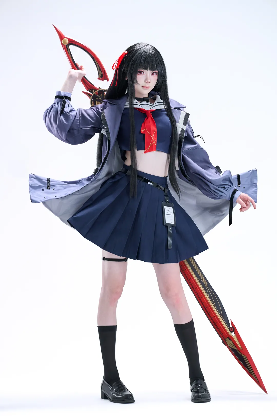 鳴潮, JK制服, 千咲 コスプレ, コスプレ撮影, 武器小道具 - 5枚目