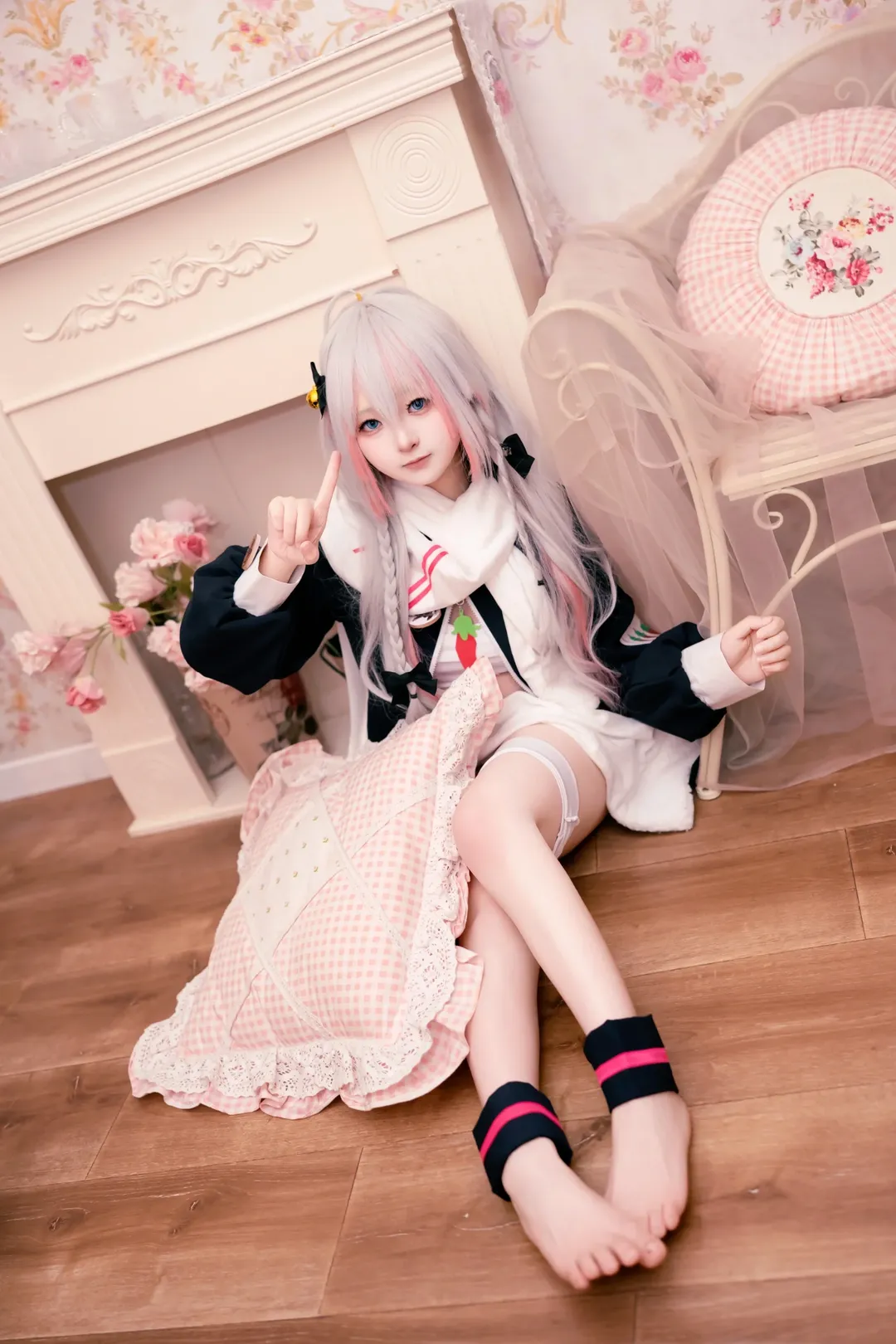 神樂七奈cos, 虛擬主播, 白毛cos, 少女風攝影, 日常cosplay