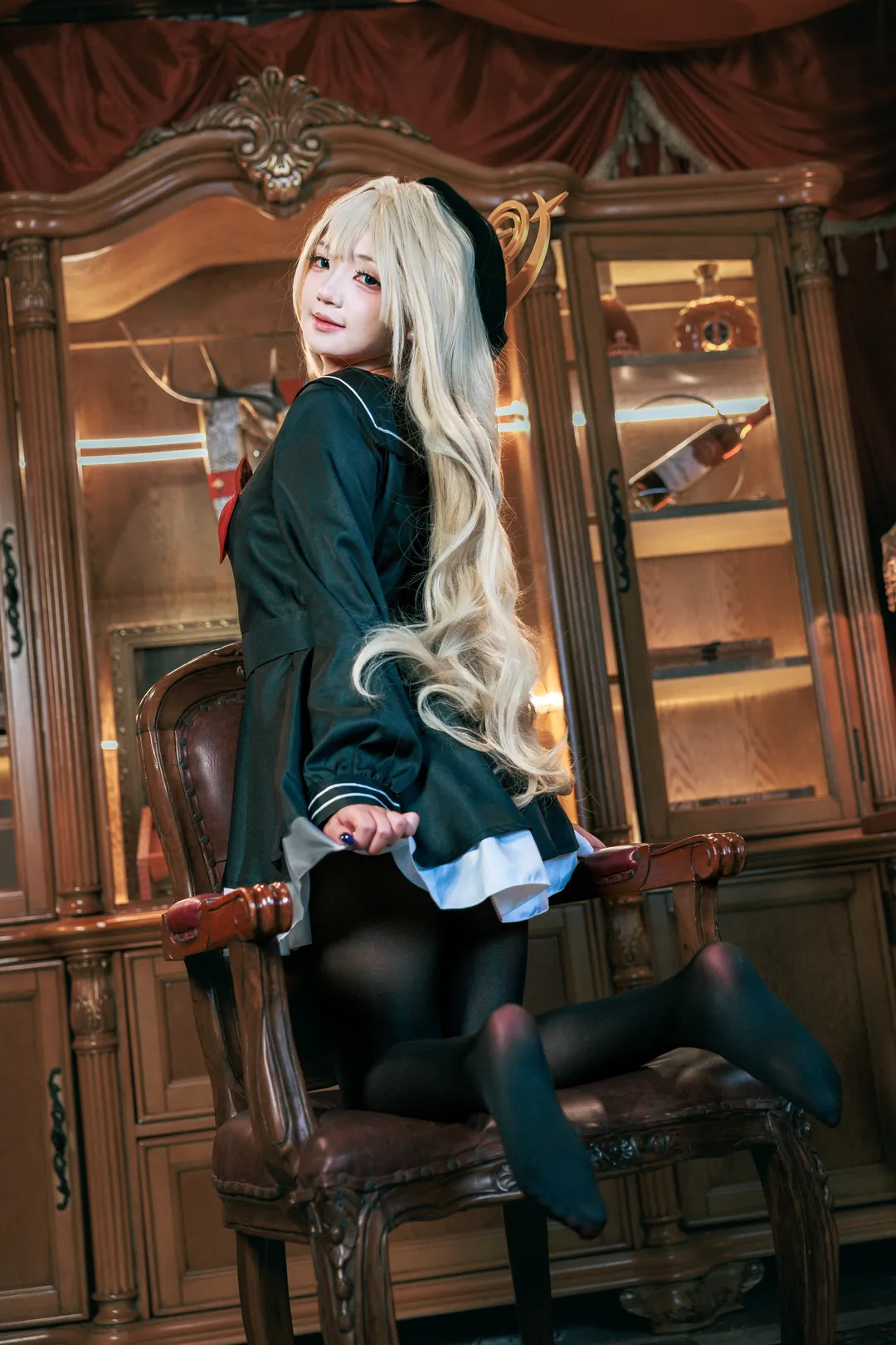 cosplay, 蔚蓝档案, 复古风, 笑面教授cos, 学院制服 - 第1张