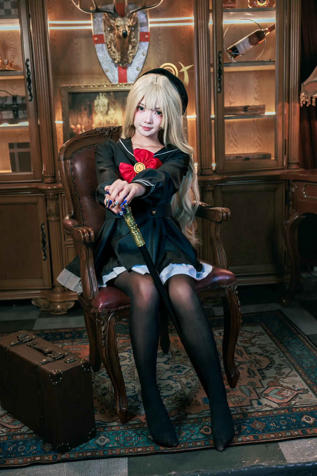 cosplay, 蔚蓝档案, 复古风, 笑面教授cos, 学院制服