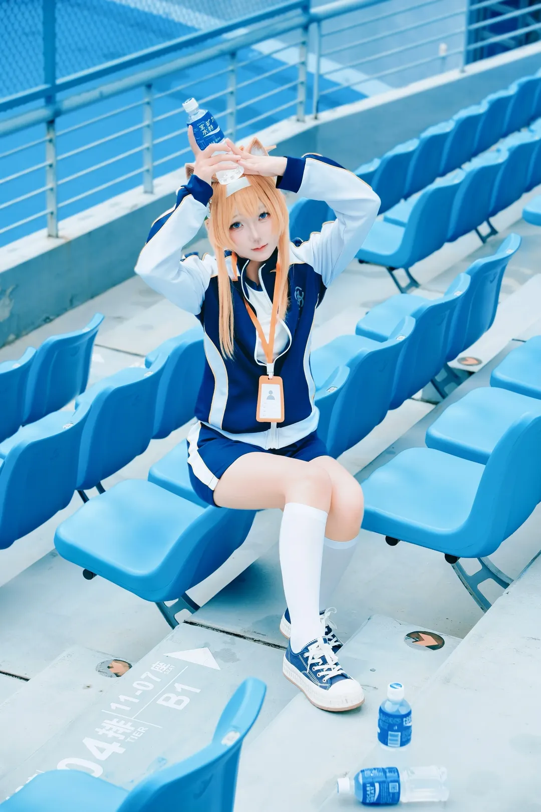 cosplay, 蔚蓝档案, 体操服, 伊落玛丽cos, 运动场外景 - 第1张