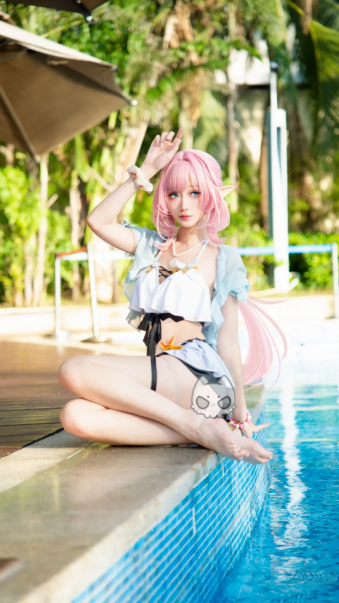 エリシア コスプレ, 屋外写真, 水着コスプレ, エルフ耳コスプレ, 夏の妖精さん - 3枚目