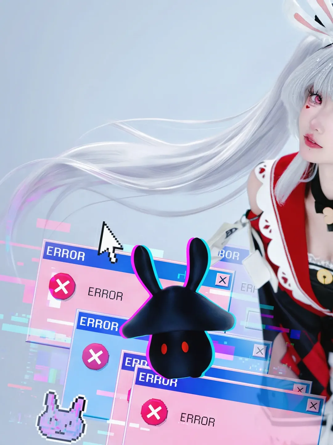 崩坏星穹铁道, 花火cos, 二相乐园, cosplay摄影, 赛博故障风 - 第1张