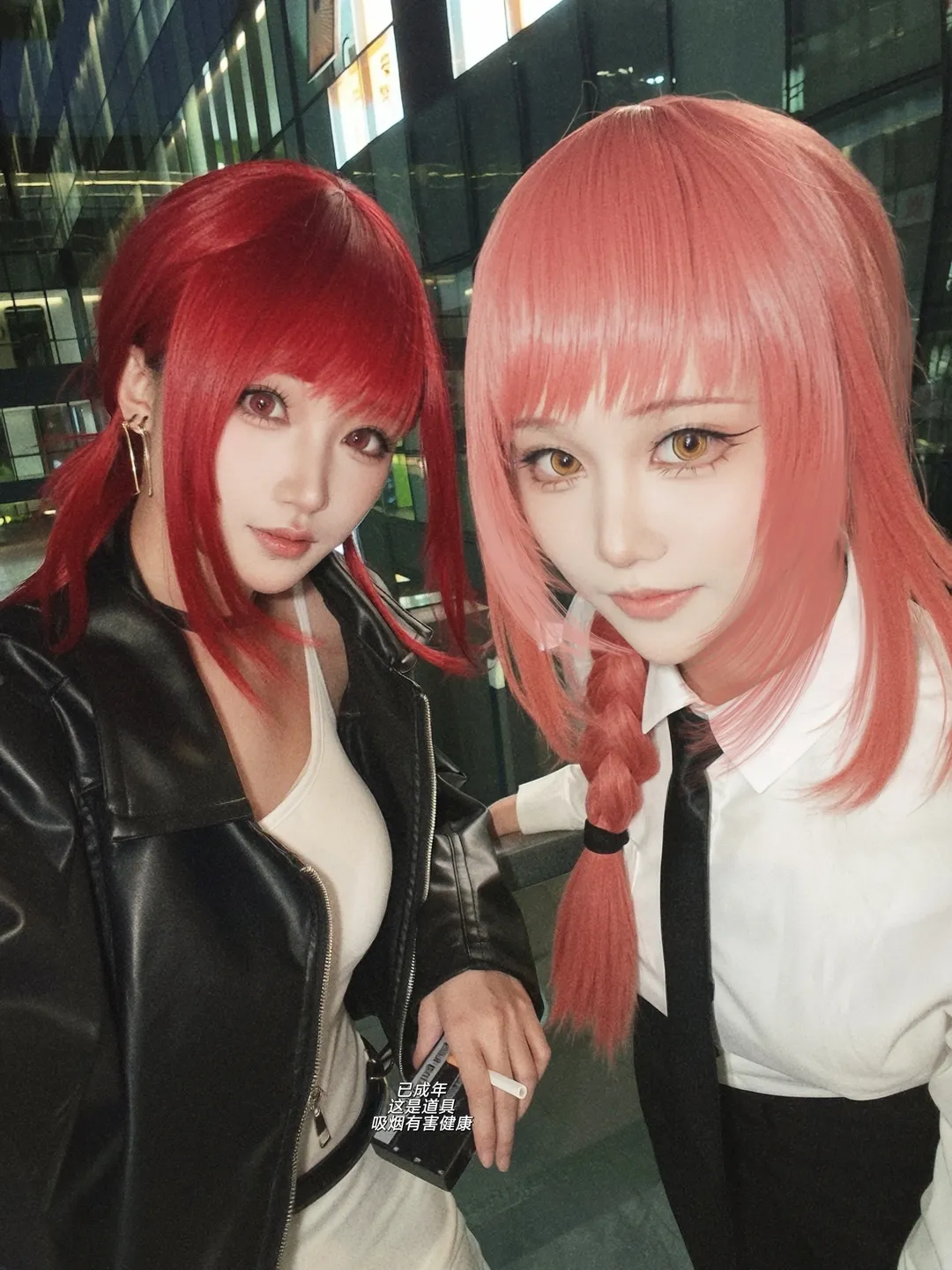 二次元cosplay, 电锯人, 角色扮演摄影, 玛奇玛cos, 夜景街拍