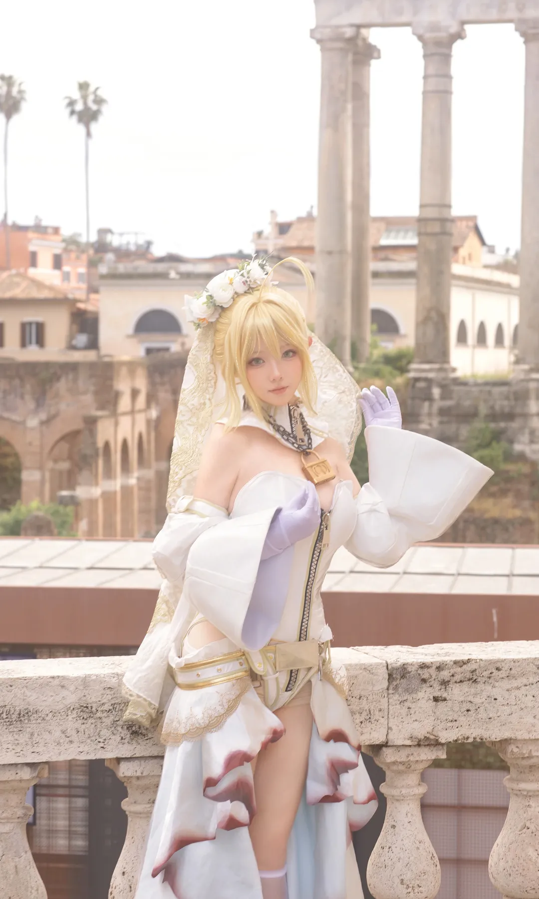 FGO, cosplay摄影, 尼禄花嫁cos, 罗马旅拍, 花嫁尼禄 - 第1张