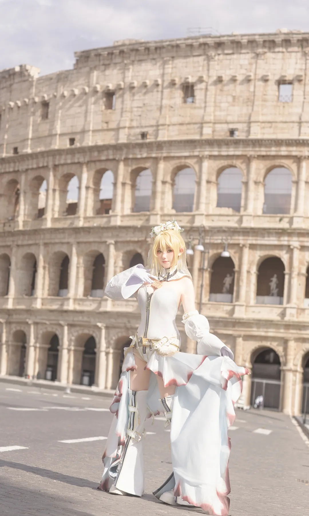 FGO, cosplay摄影, 尼禄花嫁cos, 罗马旅拍, 花嫁尼禄 - 第6张