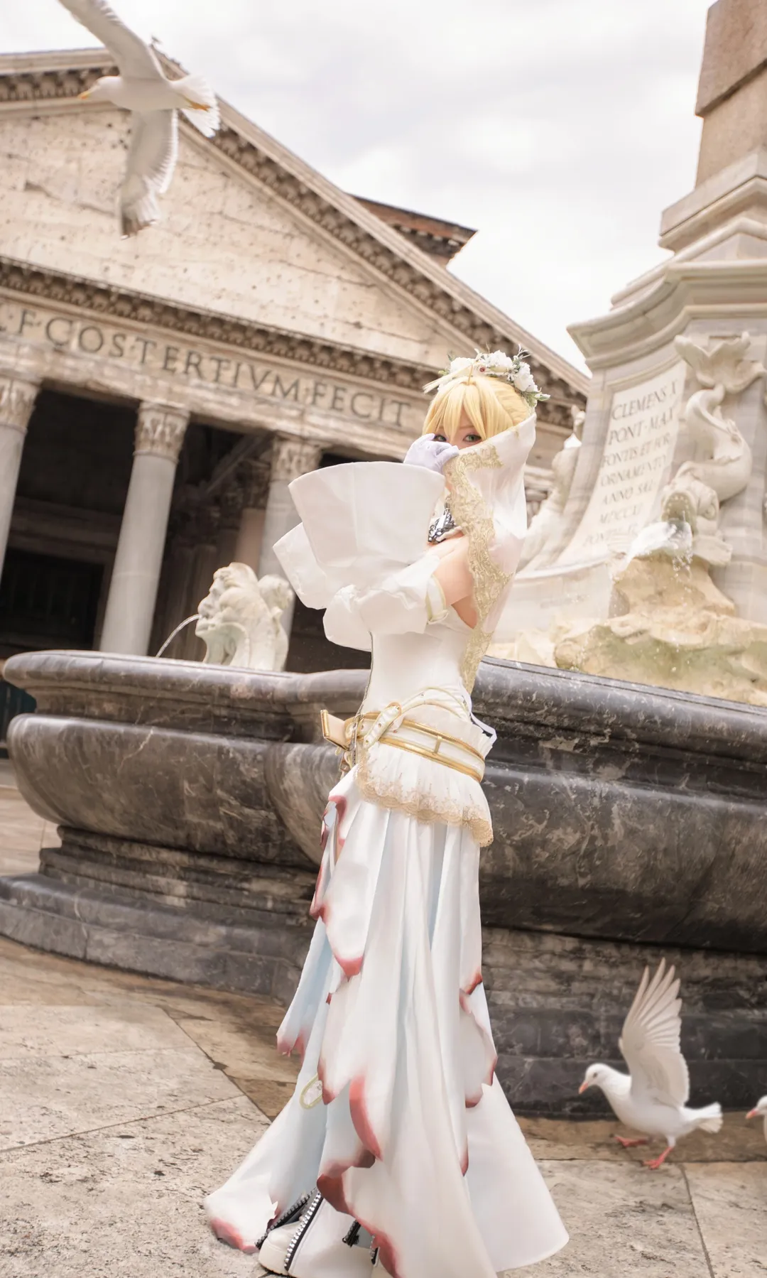 FGO, cosplay摄影, 尼禄花嫁cos, 罗马旅拍, 花嫁尼禄 - 第8张