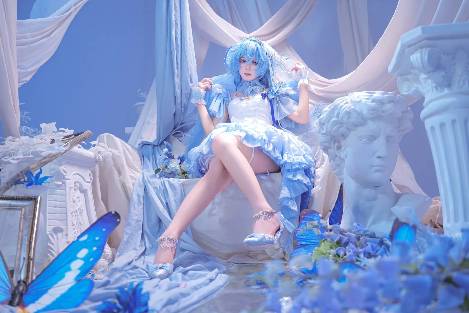 鸣潮, 唯美摄影, 守岸人cos, 幻想风格, 蓝色系 - 第2张