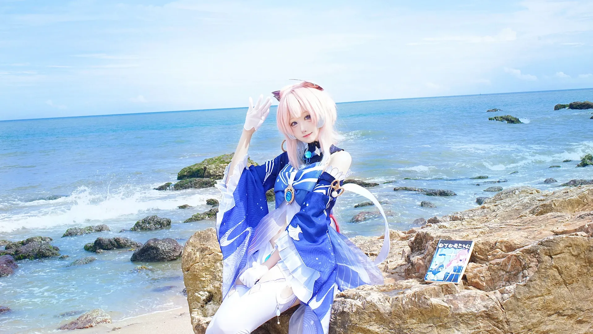 原神, 角色还原, 海边拍摄, 珊瑚宫心海cos, 唯美cos - 第5张