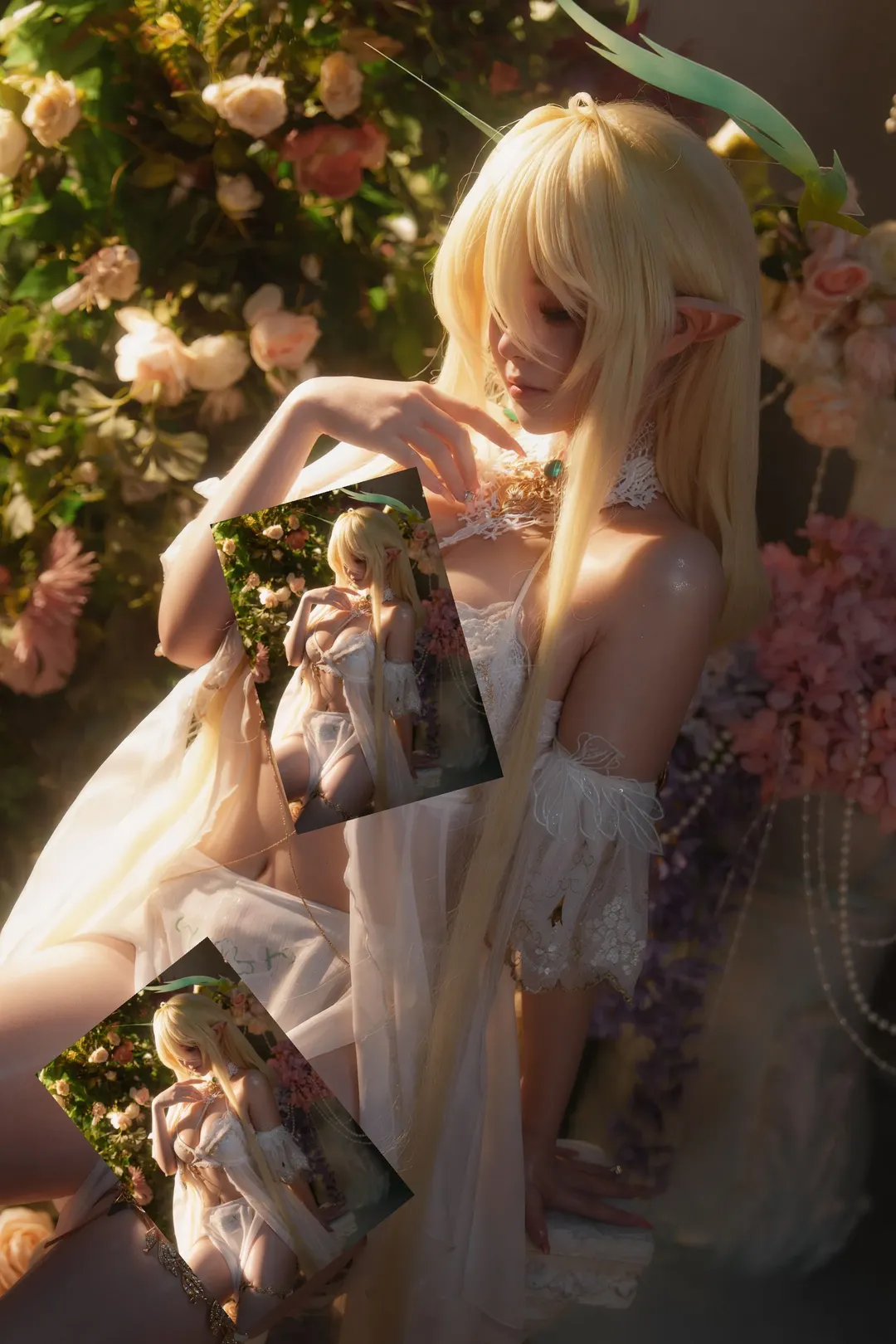 アズールレーン, 金獅子 コスプレ, 雰囲気コス, 光と影のポートレート, エルフ耳スタイル