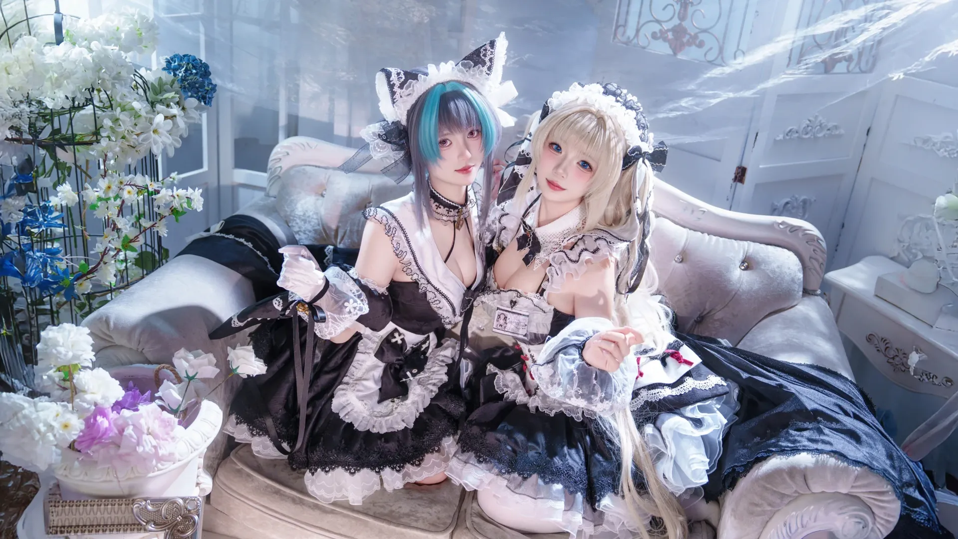 二次元撮影, チェシャー コスプレ, アズールレーン, フォーミダブル コスプレ, メイド服コスプレ