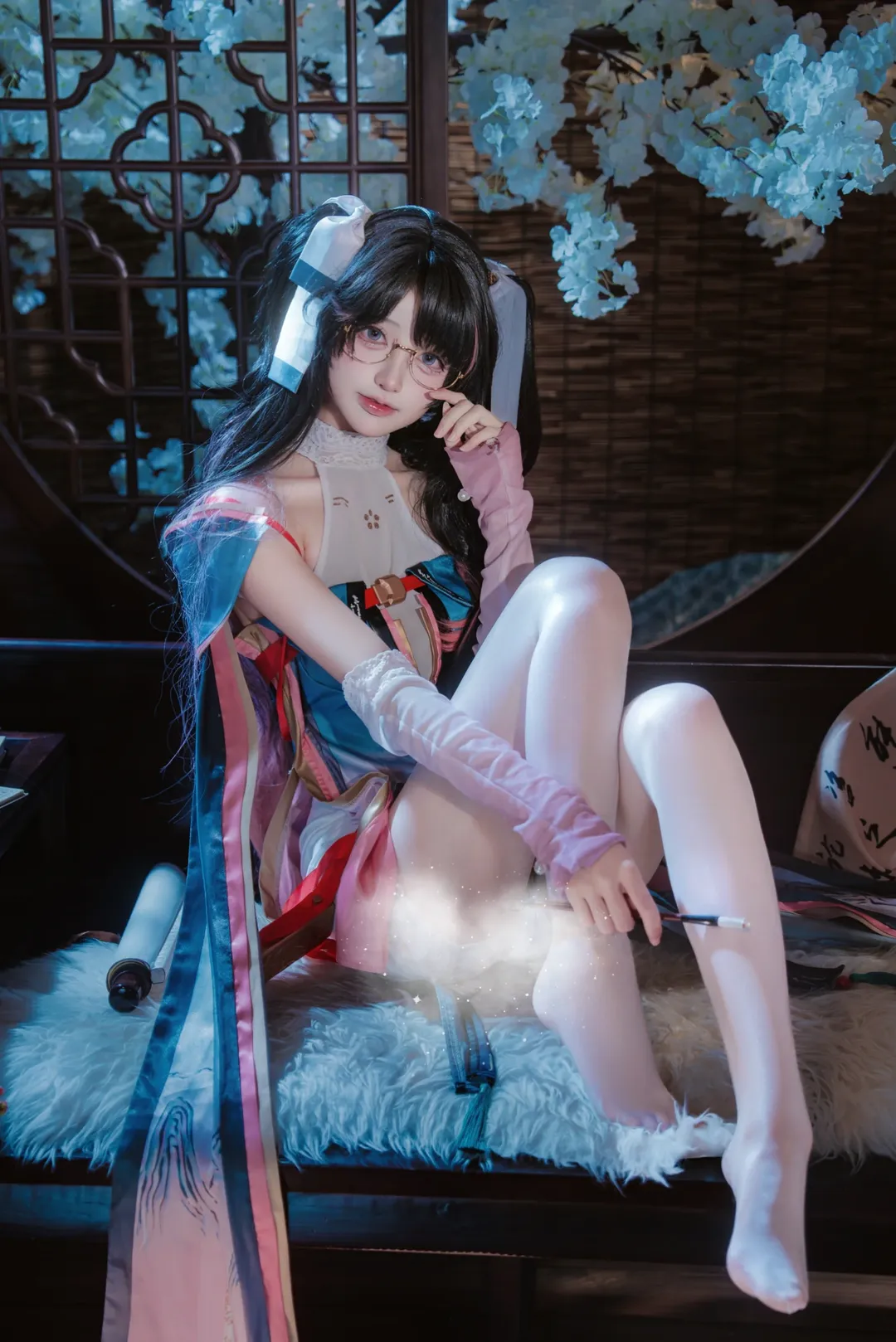 鸣潮, 摄影, 折枝cos, 国风, 眼镜娘