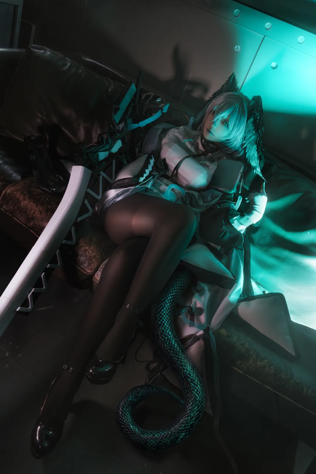 明日方舟, 角色扮演摄影, 霍尔海雅cos, 氛围感cosplay, 蛇形道具