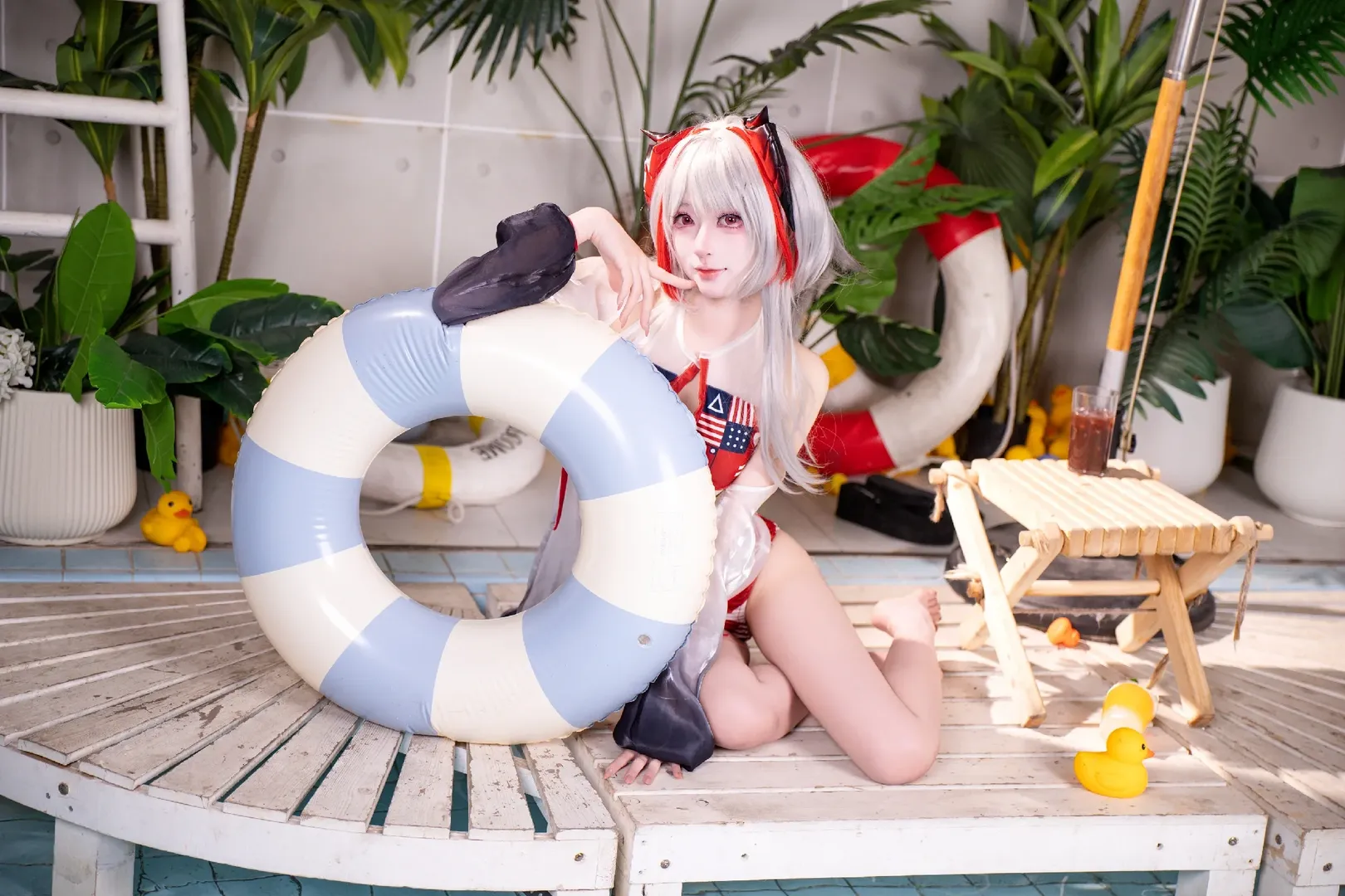 雰囲気のある写真, 水着コスプレ, アークナイツ, ウィシャデル コスプレ, サマースタイル - 2枚目