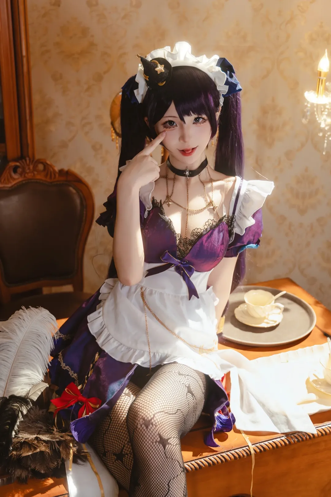 原神, 女仆装, 原神cosplay, 莫娜cos, 莫娜女仆 - 第1张