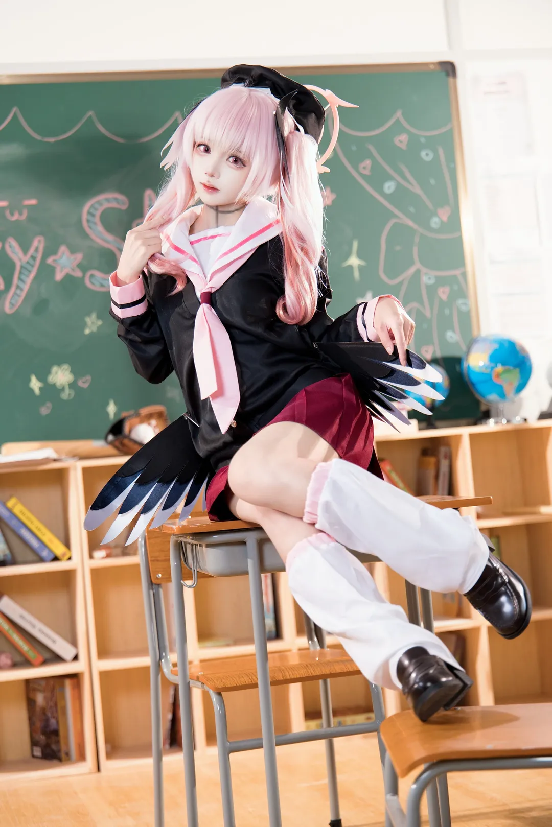 角色还原, 二次元摄影, 蔚蓝档案, 下江小春cos, 校园cosplay - 第4张
