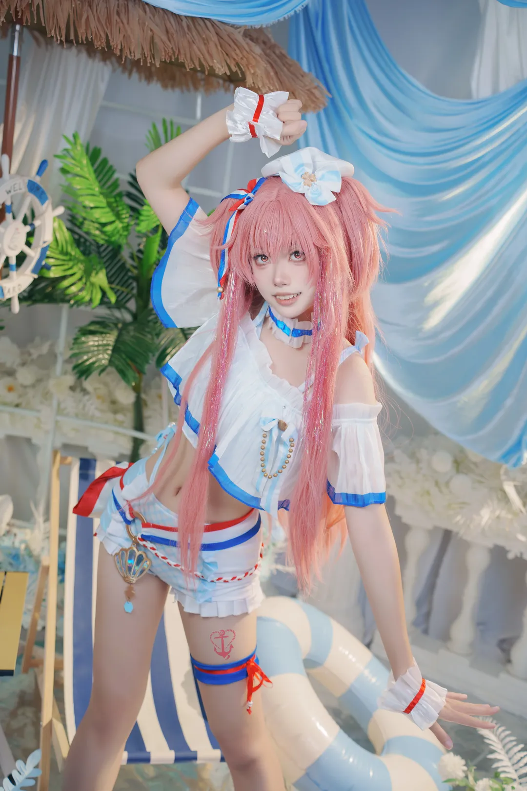 cosplay, cos正片, 桃井爱莉cos, 世界计划, 夏日泳装