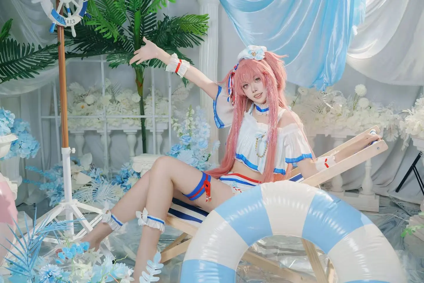 cosplay, Cosplay photoshoot, Airi Momoi cosplay, Project Sekai, Summer swimsuit - Image 3