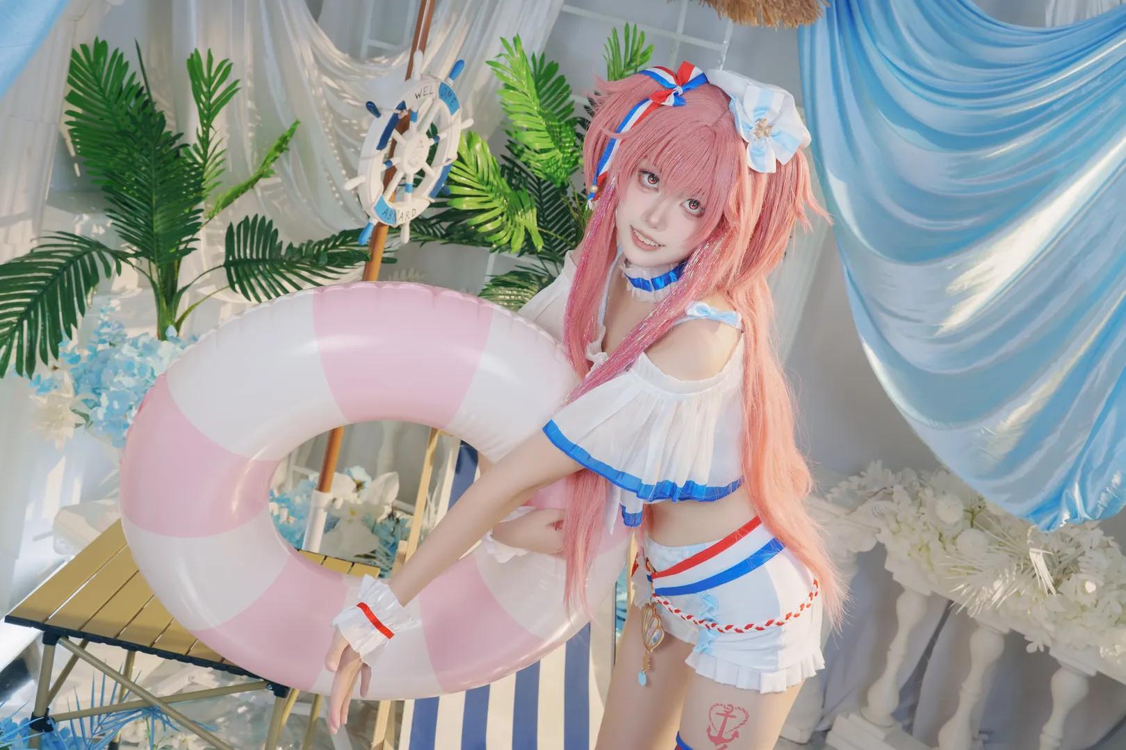 cosplay, Cosplay photoshoot, Airi Momoi cosplay, Project Sekai, Summer swimsuit - Image 6