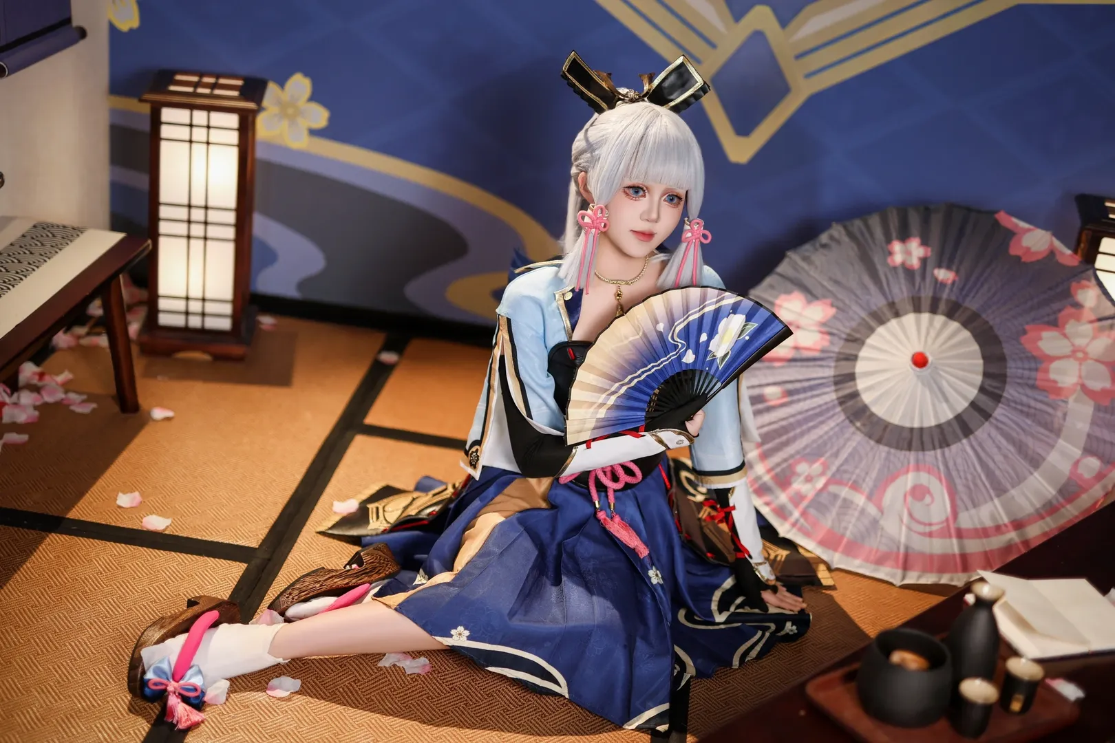 原神, 二次元コスプレ, 和風コスプレ, 神里綾華 コスプレ, 白鷺姫君 - 1枚目