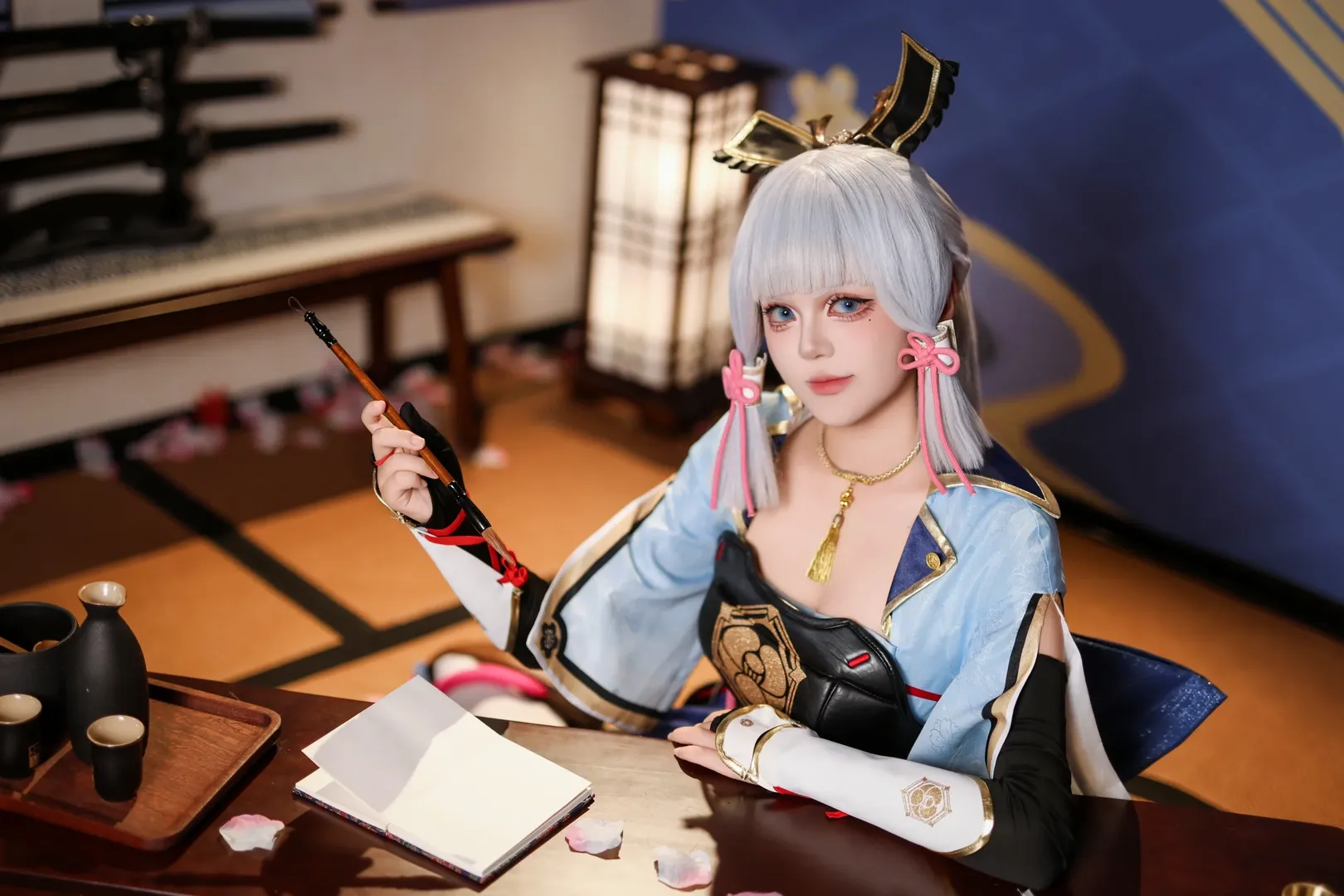 原神, 二次元コスプレ, 和風コスプレ, 神里綾華 コスプレ, 白鷺姫君 - 4枚目