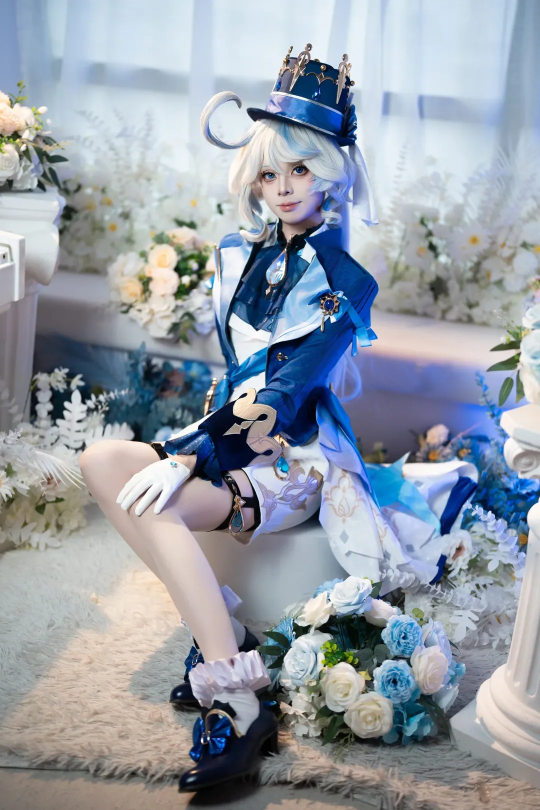 Genshin Impact, Furina cosplay, Fontaine, Water Goddess, Cosplay photoshoot - Image 1