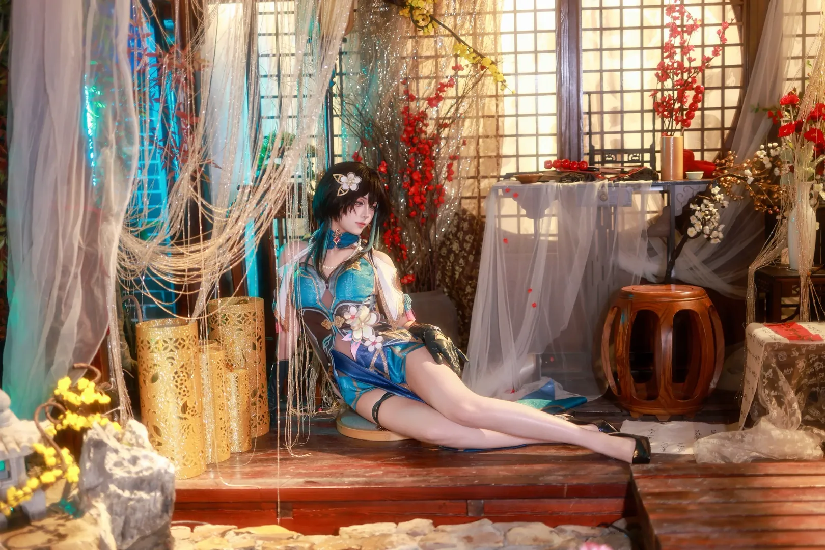 古风cosplay, 阮梅cos, 仙侠摄影, 国风少女, 荷塘月色 - 第5张