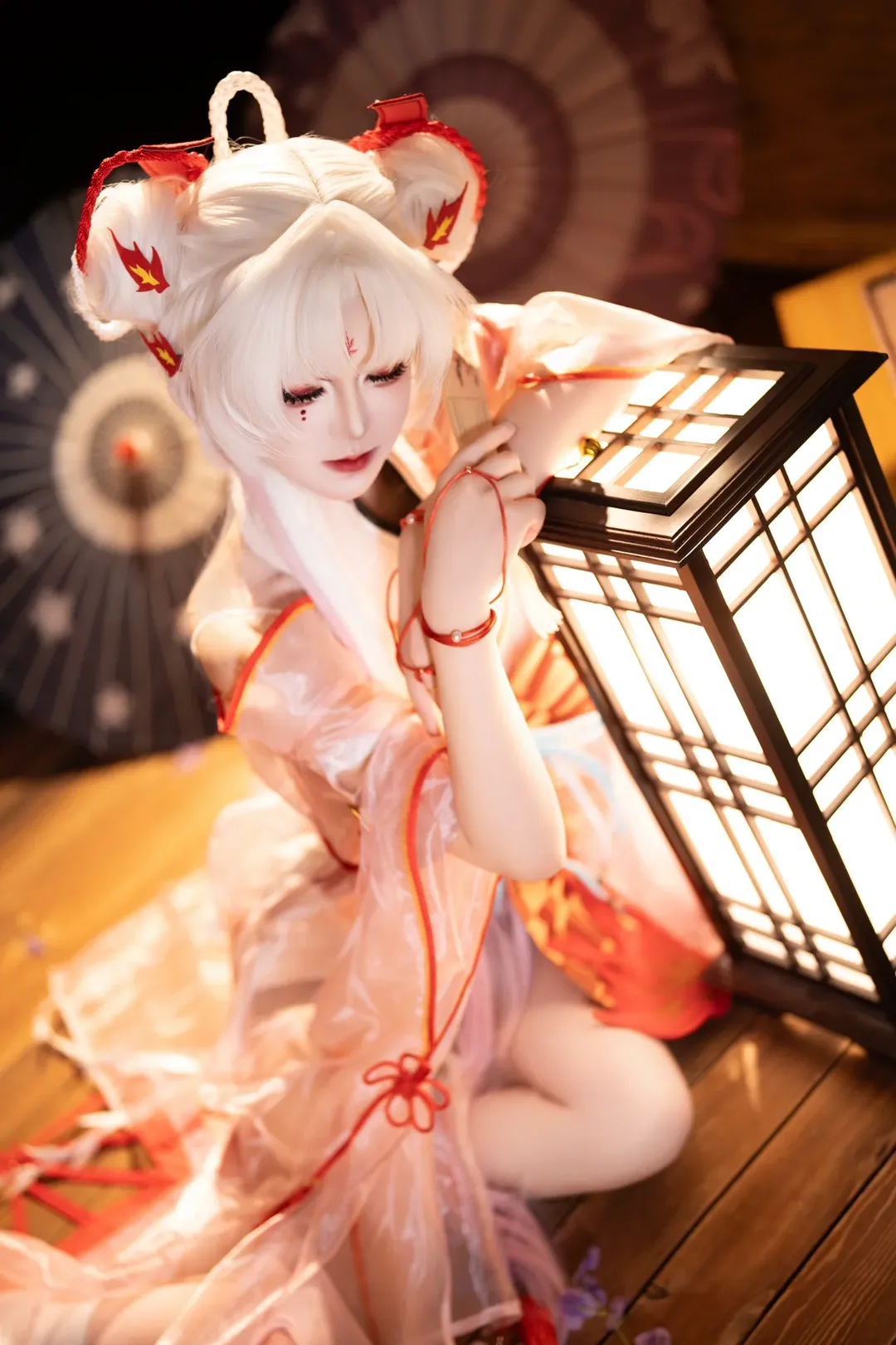 古風撮影, 和風コスプレ, 不知火 コスプレ, 陰陽師, 白狐の妖