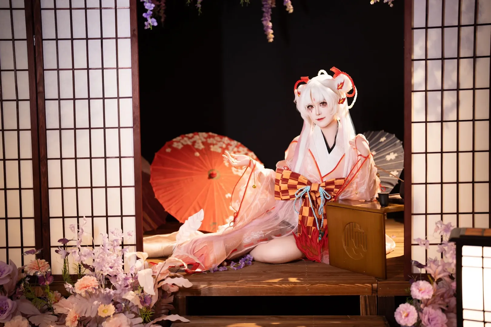 古风摄影, 和风cosplay, 不知火cos, 阴阳师, 白狐妖 - 第2张