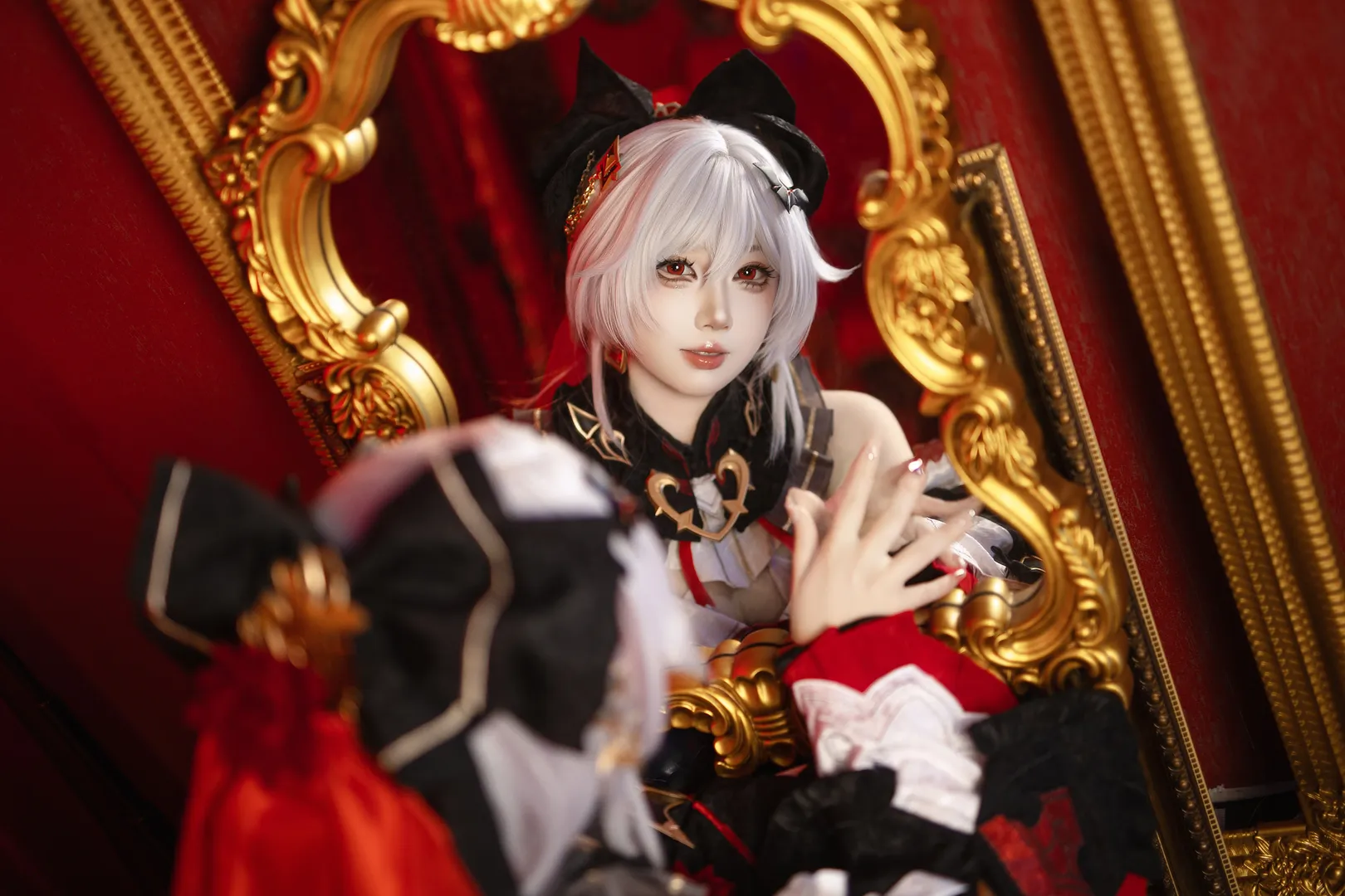 Honkai Impact 3rd, Anime-style photography, Gothic style outfit, Lunar Vow: Crimson Love cosplay, Vampire Bride