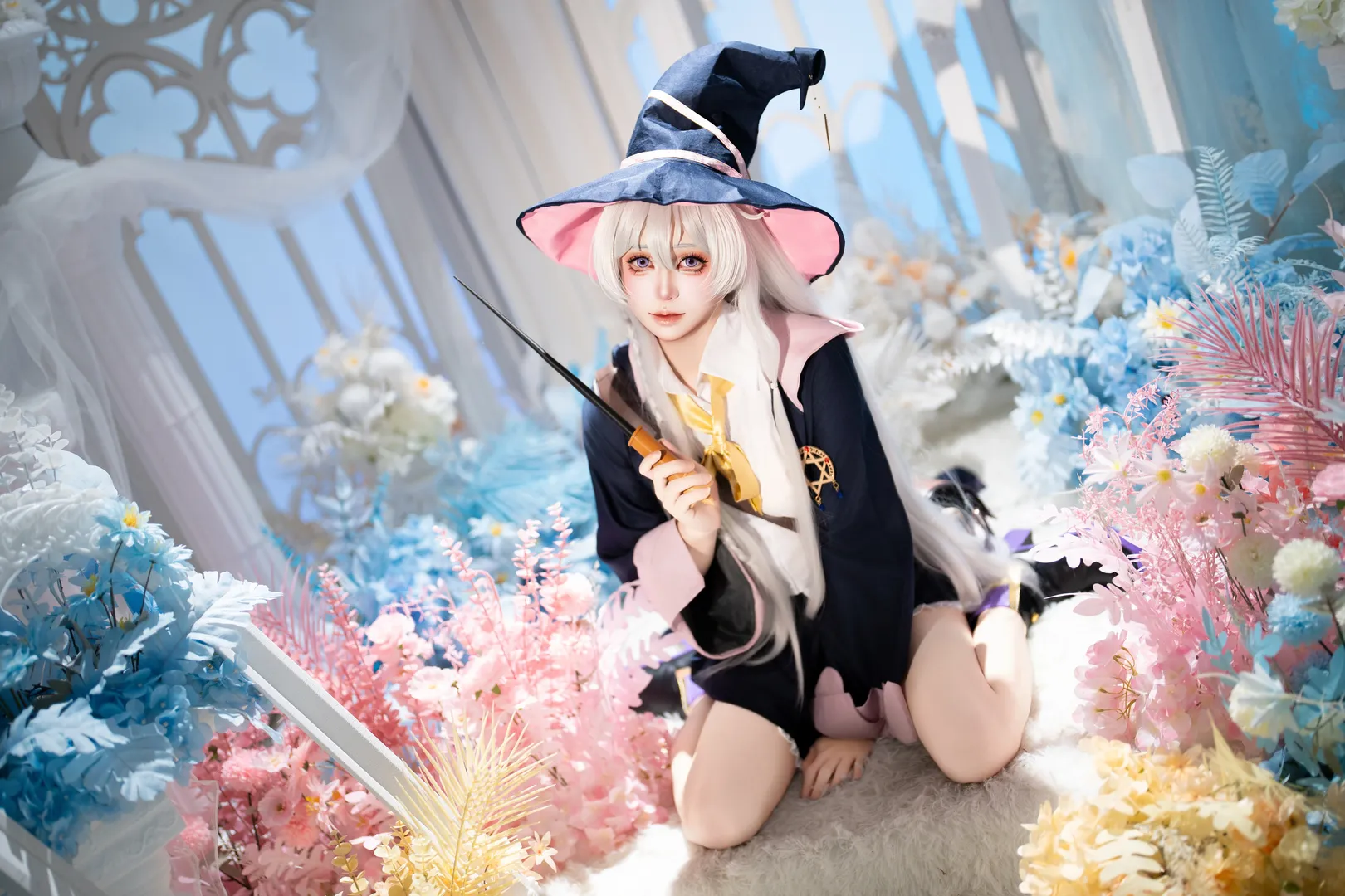 コスプレ, イレイナコスプレ, 魔女の旅々, 魔女の帽子, 幻想的な背景 - 2枚目