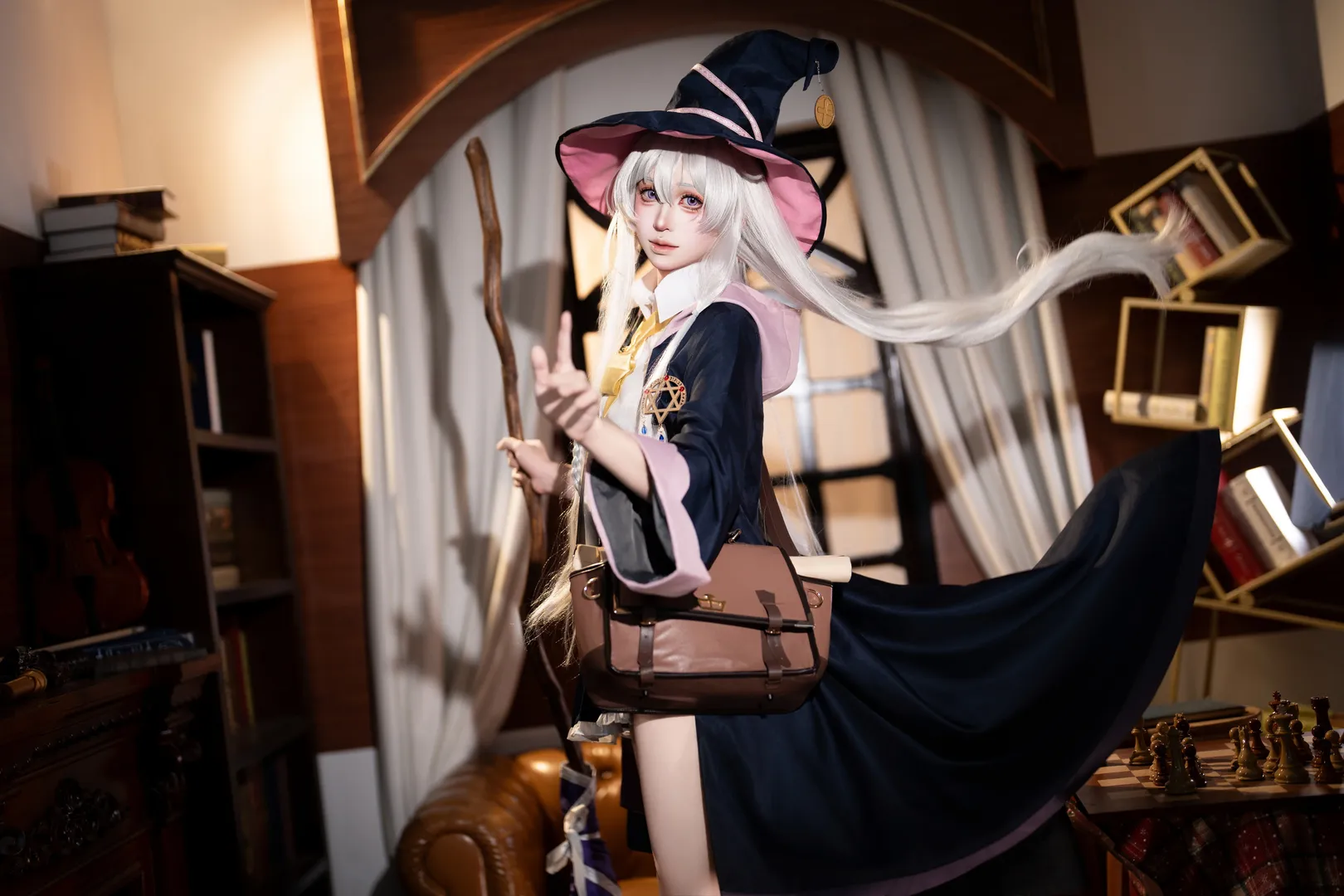 コスプレ, イレイナコスプレ, 魔女の旅々, 魔女の帽子, 幻想的な背景 - 3枚目