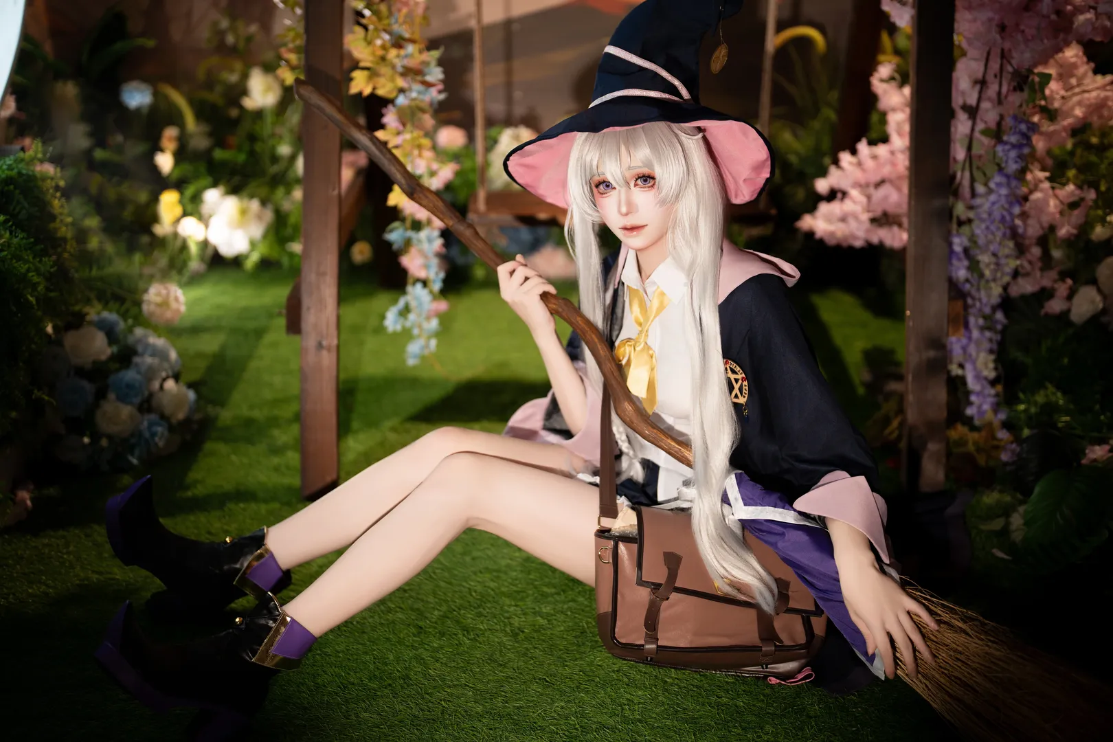 コスプレ, イレイナコスプレ, 魔女の旅々, 魔女の帽子, 幻想的な背景 - 4枚目