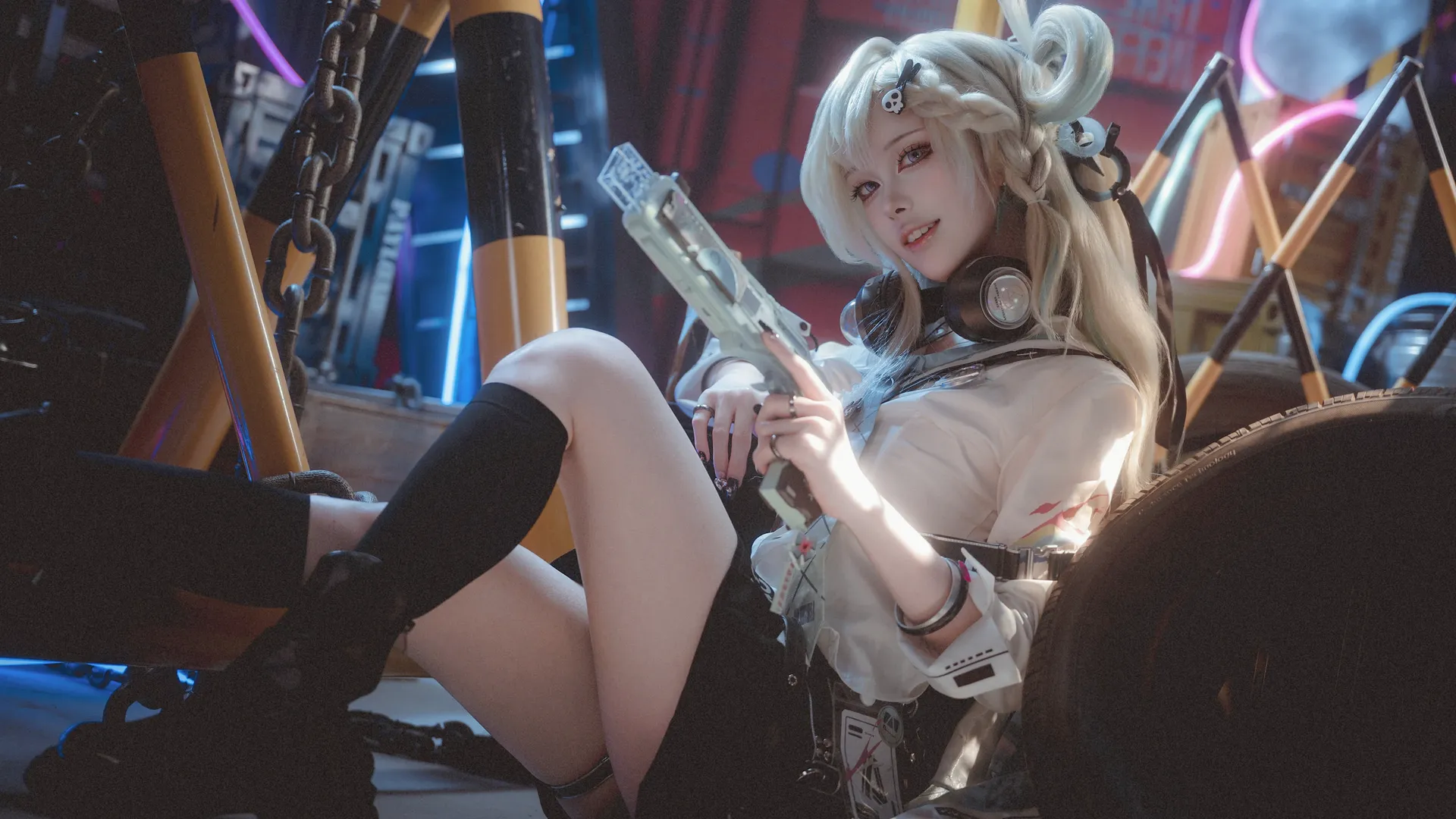 Industrial style photography, Cyberpunk cosplay, Cosplay photography, Techwear outfit, Shanghai photo studio recommendations - Image 2