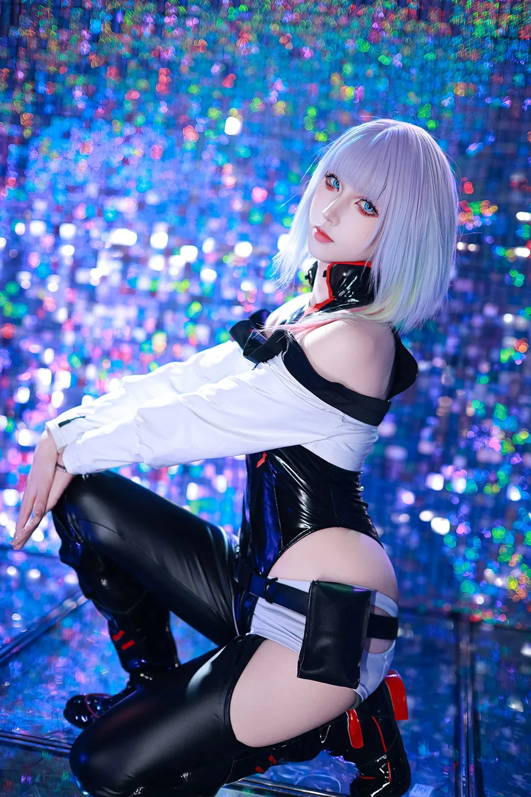 cosplay, 赛博朋克, 科幻风, 露西cos, 银发蓝眼 - 第1张