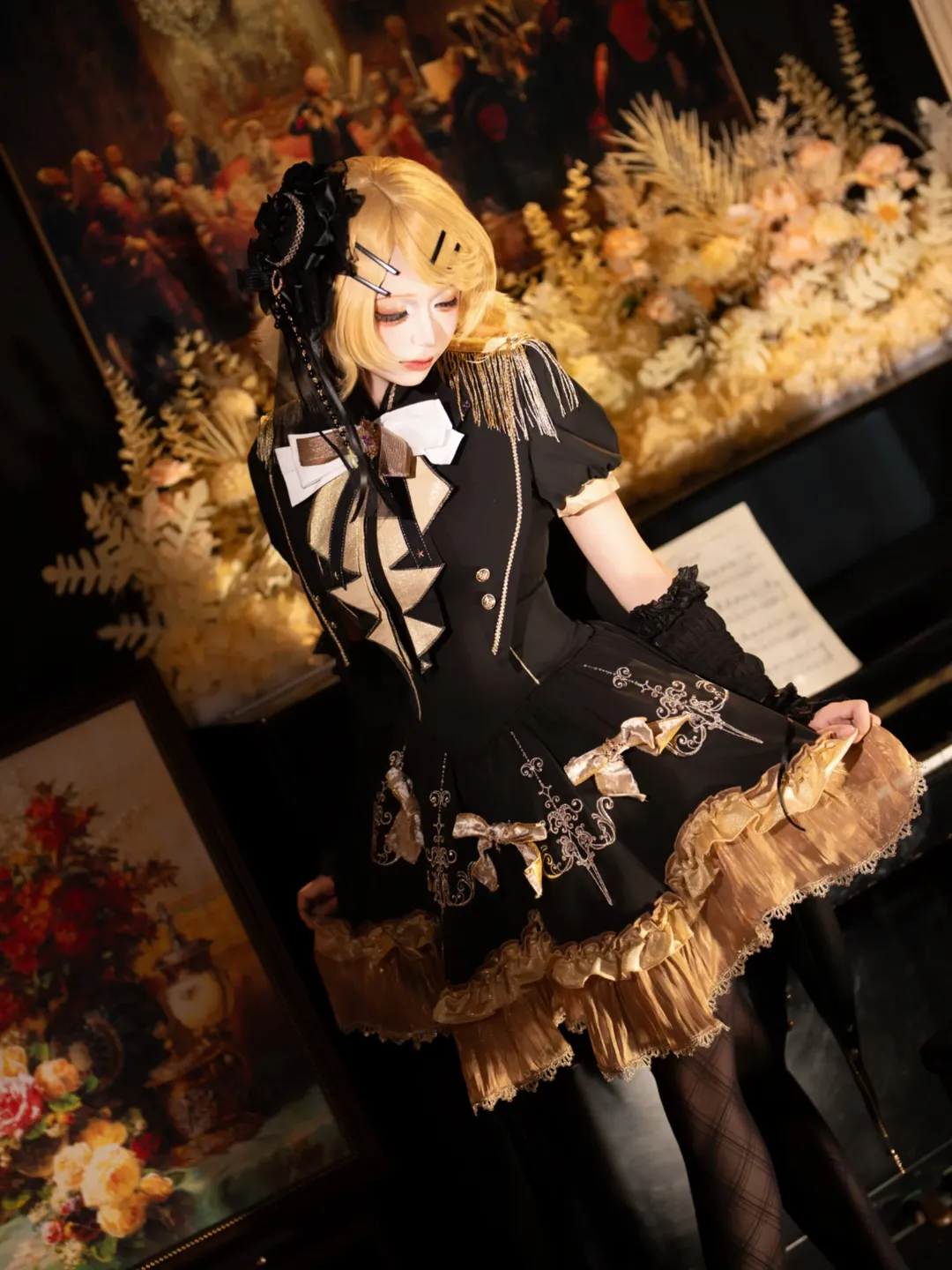 cosplay摄影, 洛丽塔穿搭, Vocaloid, 镜音铃cos, 优雅气质