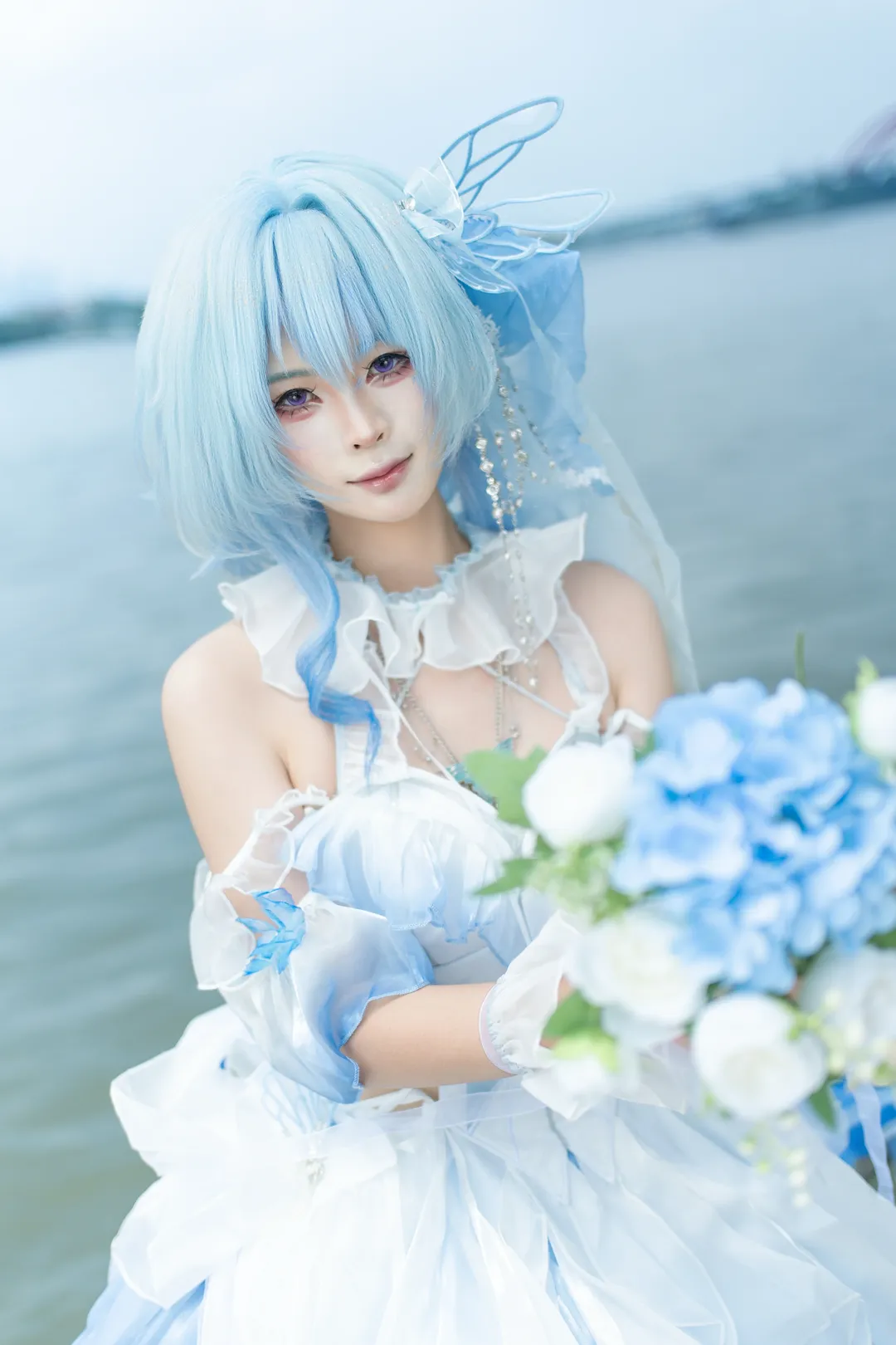 鳴潮, ショアキーパー コスプレ, 二次元コスプレ, コスプレ撮影, 水辺のロケーション