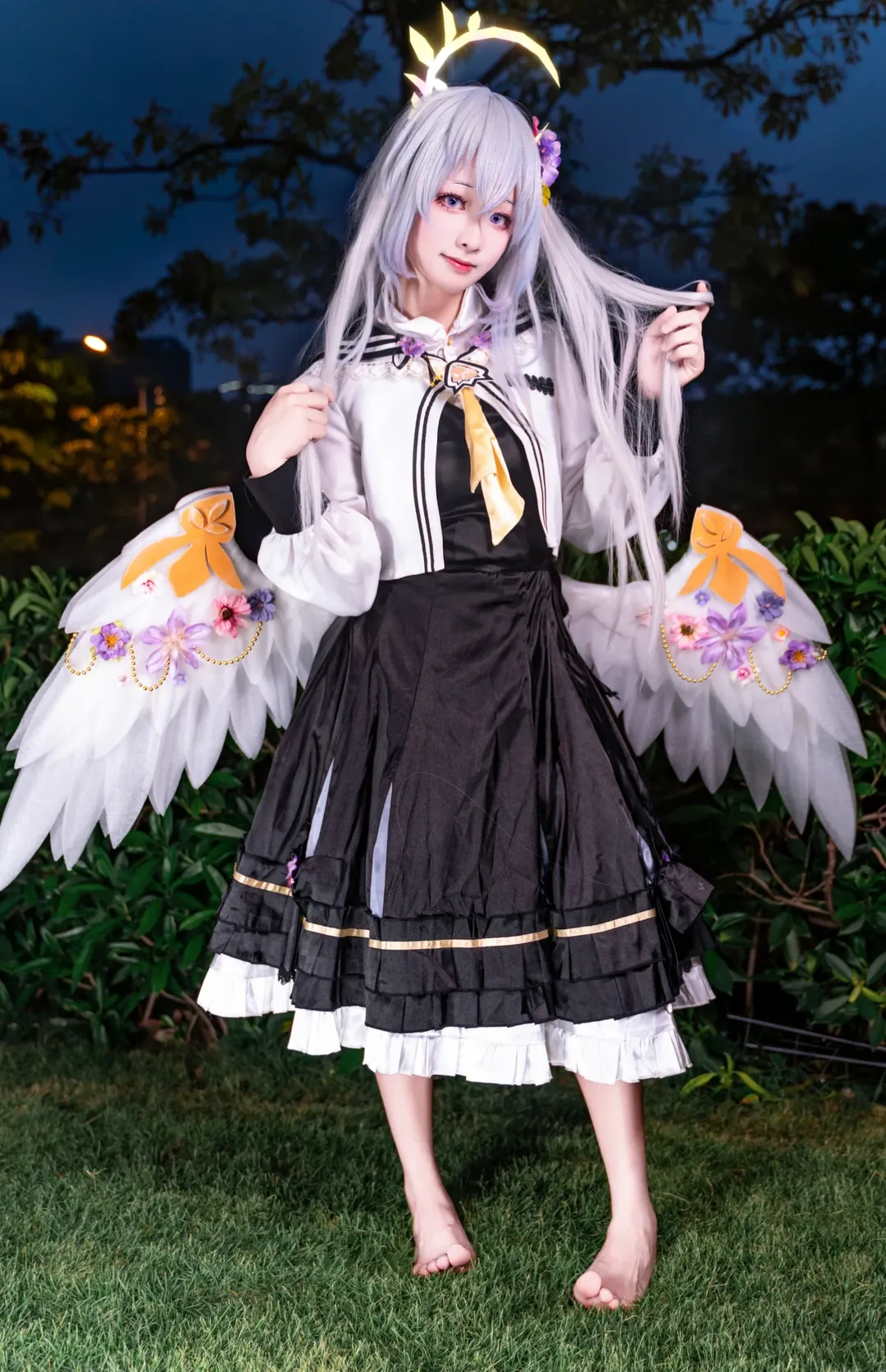 cosplay, 蔚蓝档案, 漫展场照, 白洲梓cos, 夜景拍照