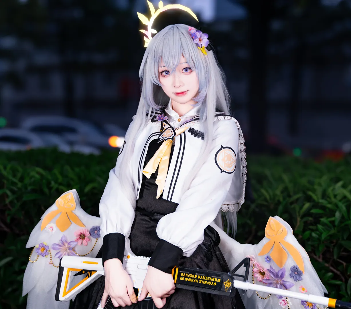 cosplay, 蔚蓝档案, 漫展场照, 白洲梓cos, 夜景拍照 - 第2张