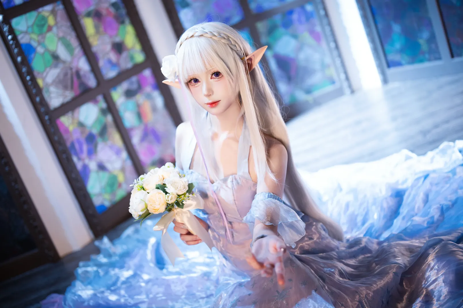 cosplay, 二次元摄影, 从零开始的异世界生活, 爱蜜莉雅cos, 精灵耳 - 第4张