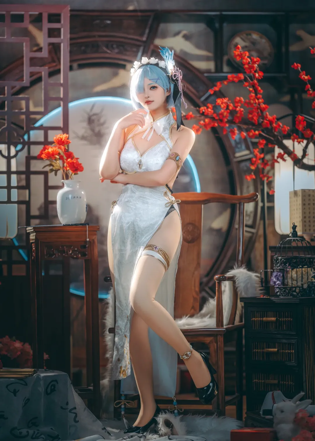 Re:ZERO -Starting Life in Another World-, Rem cosplay, Cosplay photoshoot, Chinese-style Qipao, Happy New Year