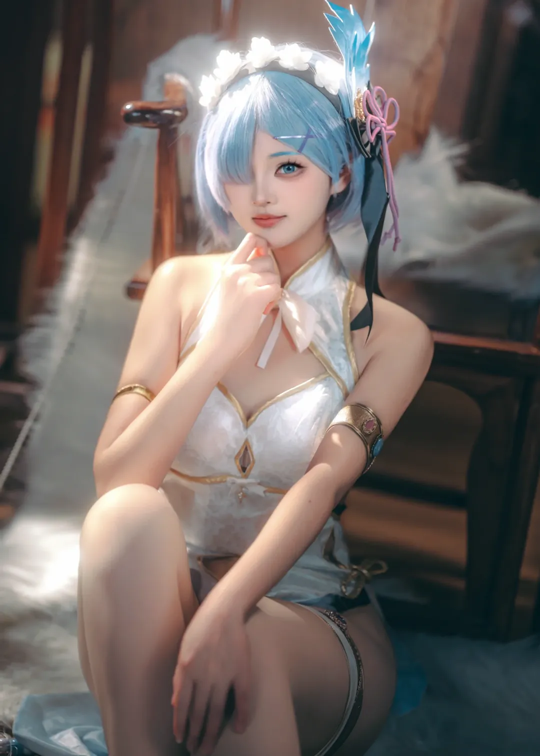 Re:ゼロから始める異世界生活, レム コスプレ, コスプレ撮影, 中華風チャイナドレス, 新年おめでとうございます - 4枚目