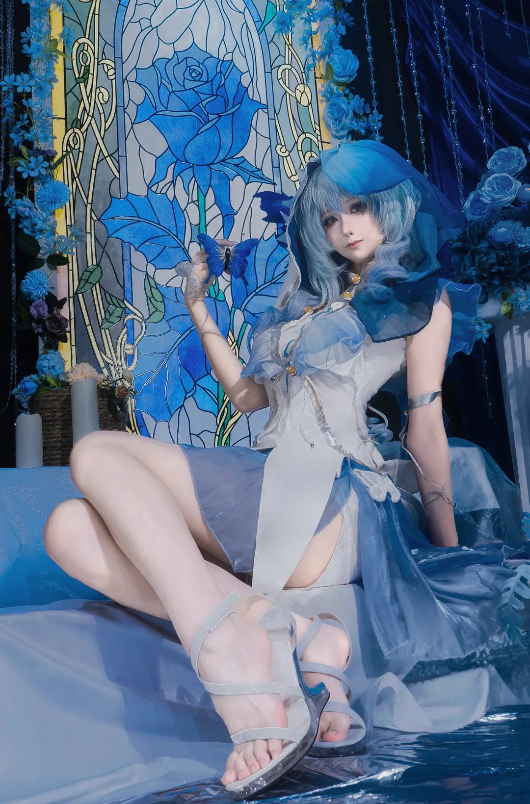 鸣潮, 守岸人cos, Cosplay摄影, 鸣潮创作激励, 蓝白轻纱裙 - 第3张