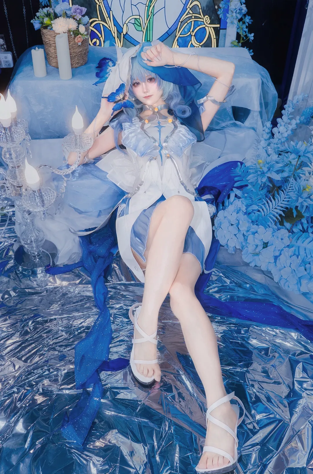 鸣潮, 守岸人cos, Cosplay摄影, 鸣潮创作激励, 蓝白轻纱裙 - 第4张