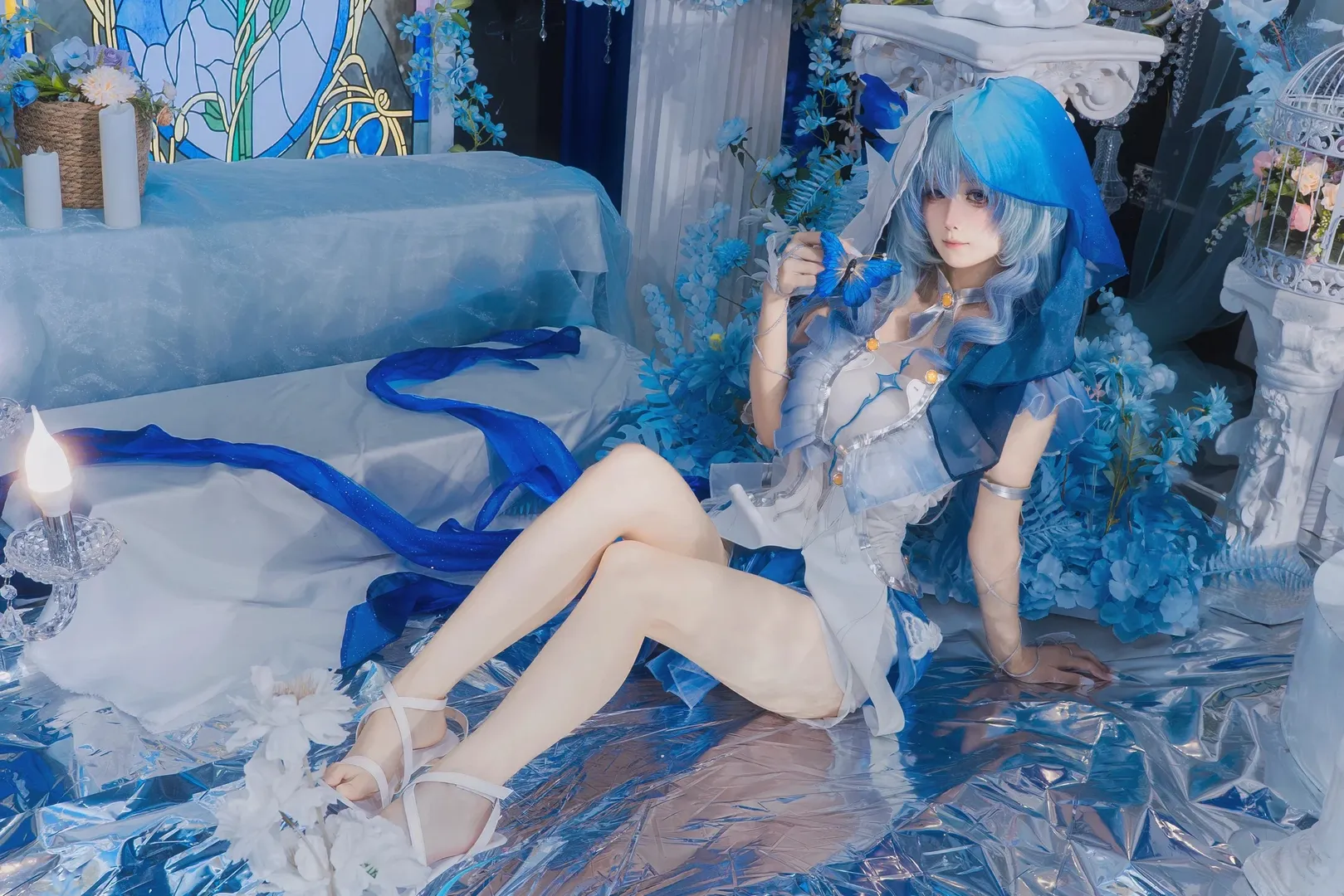 鸣潮, 守岸人cos, Cosplay摄影, 鸣潮创作激励, 蓝白轻纱裙 - 第5张